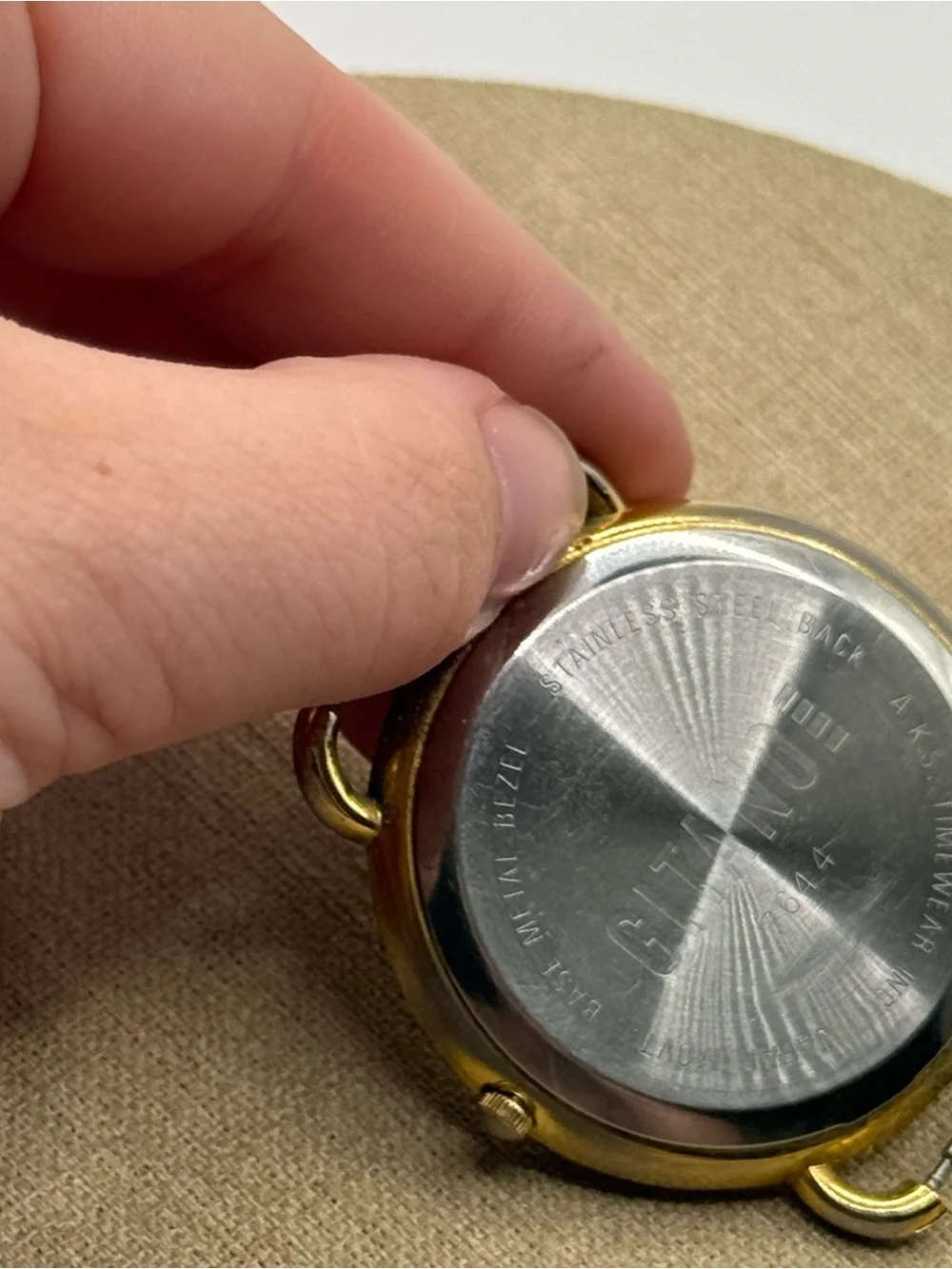 Citano Two-Tone Gold & Silver Accent Watch Face with Iridescent Center